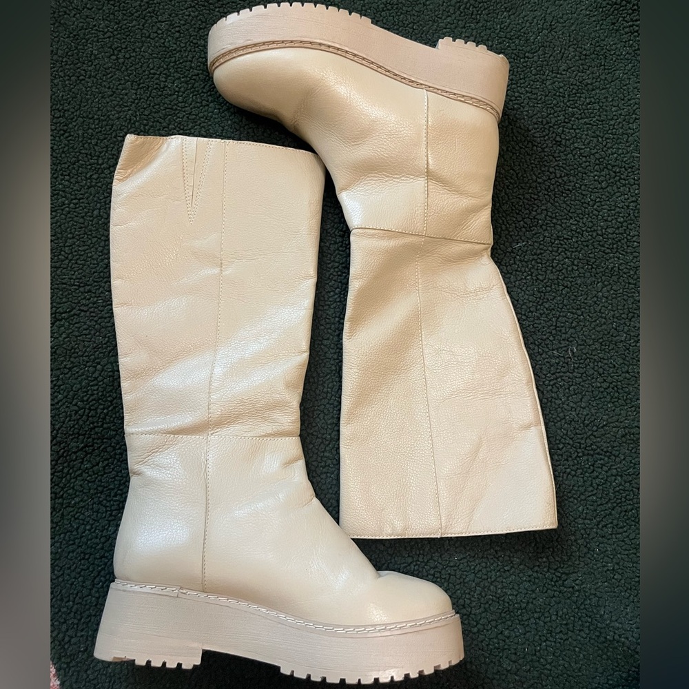 MATISSE Adele Chunky Knee High Platform Boot in Oat Anthropologie
